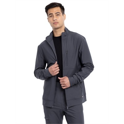 FORM by Cherokee® Men's Zip Front Solid Scrub Jacket