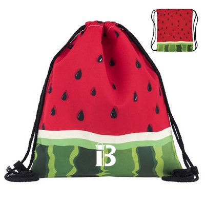 Oxford Watermelon Backpack Drawstring Bag