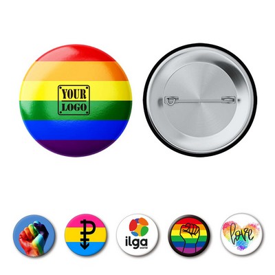 Custom Rainbow Pride Button Pin