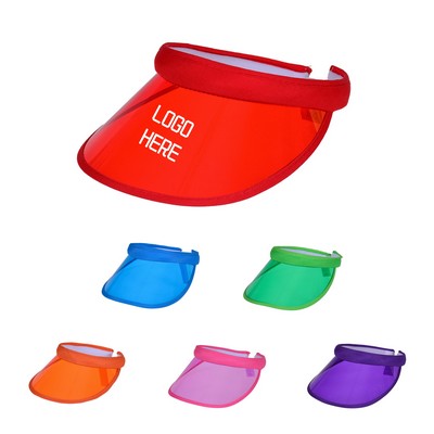 Unisex Sun Visors Plastic Clear Cap