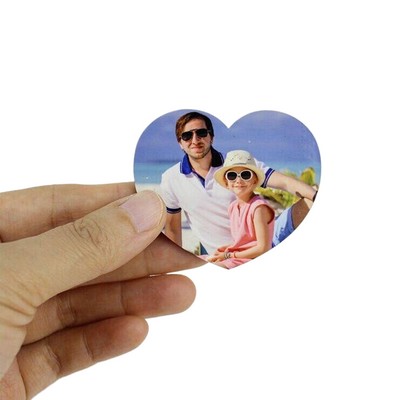 Heart Shaped Sublimation MDF Fridge Magnet