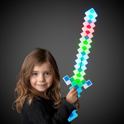 LED Blue Pixel Sword