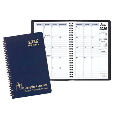 Monthly Desk Appointment Planner w/ Leatherette Cover