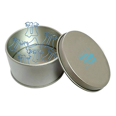 Christmas Bell Paper Clips w/Tin Container