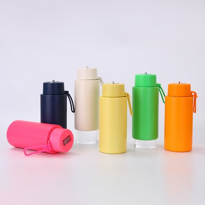 32oz Large Capacity Stainless Steel Thermos with Silicone Handle And Straw