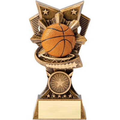 Basketball 3D Design Resin Award - 6" Tall