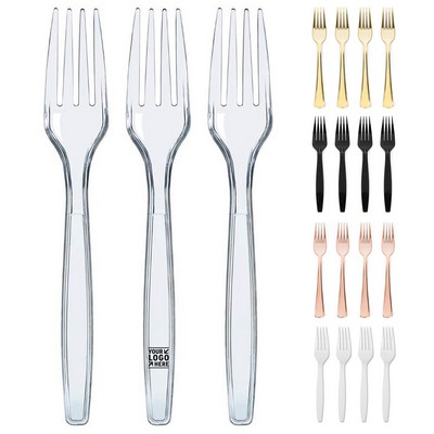 Plastic Disposable Forks Set - Clear