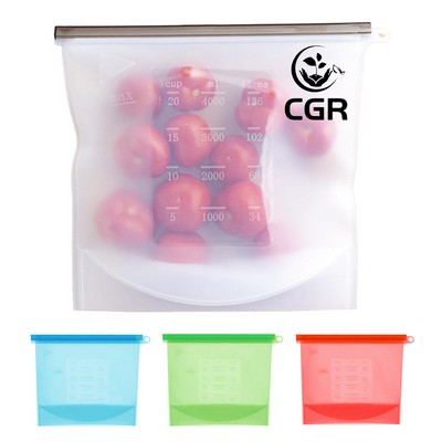 135oz Silicone Stand Up Reusable Freezer Bag for Food Storage