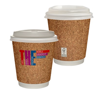 10 oz. Full Color Cork Pattern Insulated Cup With Lid