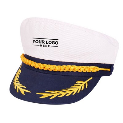 Navy Captain Yacht Hat Classic Nautical Style