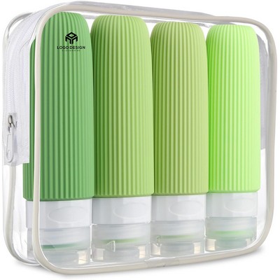 TSA Approved Silicone Travel Bottles Set