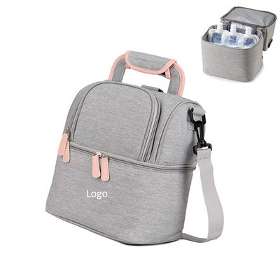 Double Layer Breast Milk Baby Bottle Cooler Bag