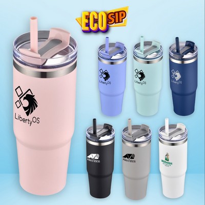 EcoSip 30oz Stainless Steel Outer Tumbler with PP Inner & Straw