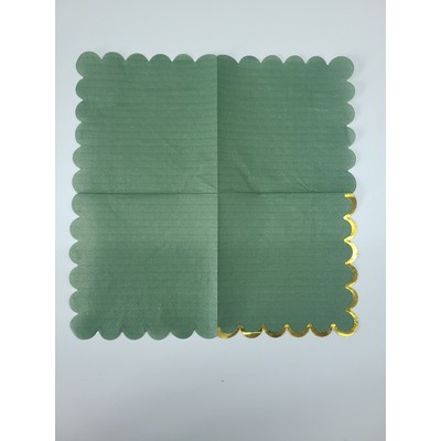 Double Layers Napkins/Part Napkins W/Golden Edge