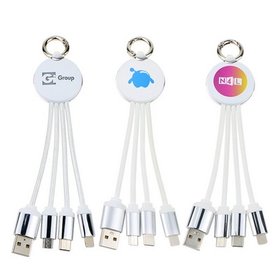 ABS Charging Cable 3in1 With Custom LED Luminous Logo