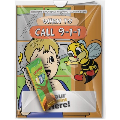 Combo Pack - CB1122 Coloring Book & 4-Pack of Crayons in a Poly Bag