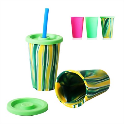 Silicone Pint Glass With Lid