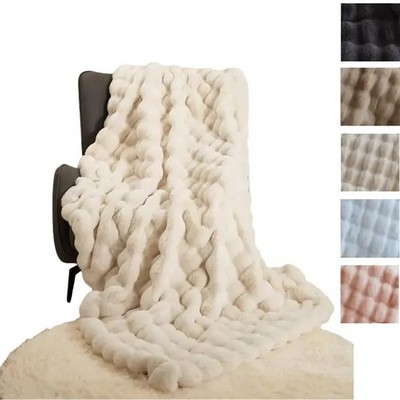 Plush Faux Fur Throw Blanket for Ultimate Comfort and Style