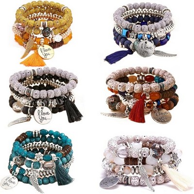 Custom Bohemian Stackable Bead Bracelets