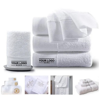 Luxury White Soft & Absorbent Bath Towels Set