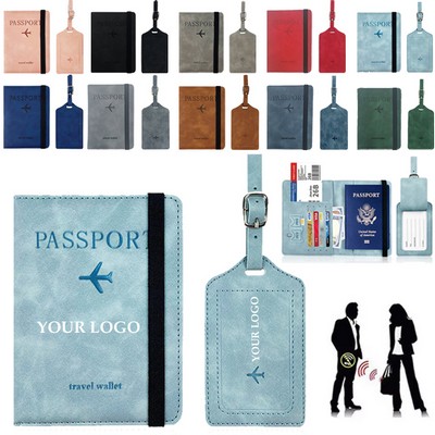 PU Leather Travel Document Holder For Women Men Travel Accessories