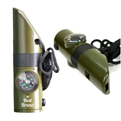 Outdoor Multi-Functional 7-In-1 Survival Whistle