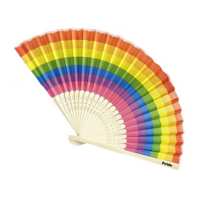 Bamboo Rainbow Folding Fan