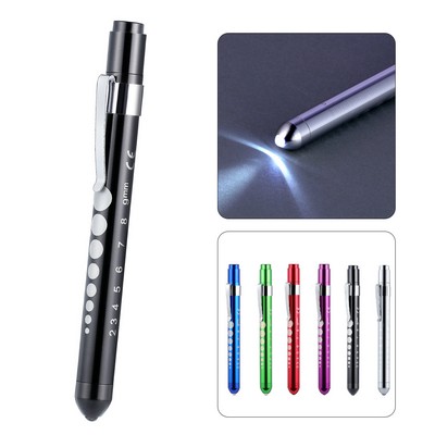 Aluminum Medical Penlight with Pupil Gauge