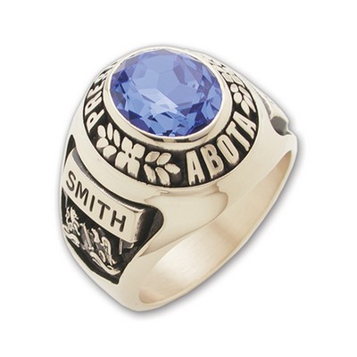 Legendary Series Men's Collegiate Ring (12x10 Oval Center Stone)