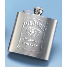 4-1/2" Jack Daniel's® Matte Finished Embossed Flask