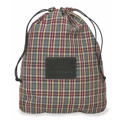 Tartan Polycotton Deluxe Plaid Drawstring Shoe Bag