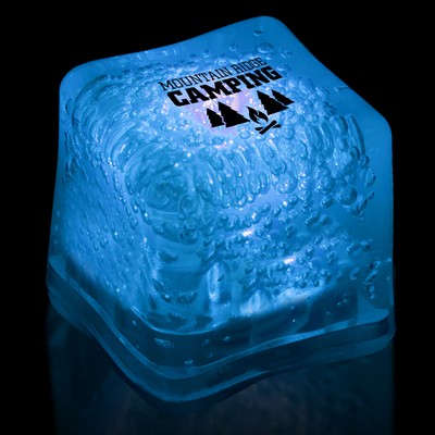 1 3/8" Pad Printed Blue Lited Ice Cube