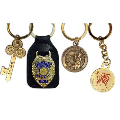 Custom Brass Die Struck Key Tag (1"x2")