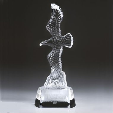 Art Sculpture Crystal Eagle Trophy (Sandblasted)