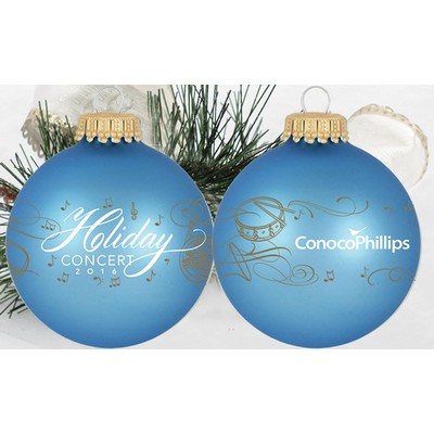 3 1/4" Wrap Print Glass Ornament with Pad Print