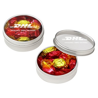 Round Window Tin - Foil Wrapped Hard Candy