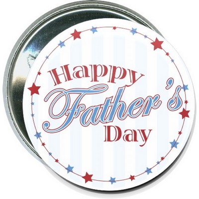 Fathers Day - Happy Fathers Day Stars - 2 1/4 Inch Round Button