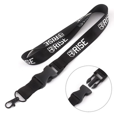 Custom 1/2" Polyester Lanyards w/ Detachable Buckle Release