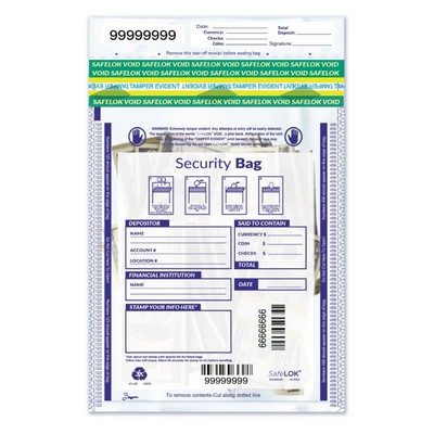 Deposit Bags, Single Pocket, Clear 15 X 20"