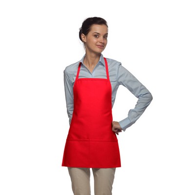 215 Two Pocket Promo Bib Apron Non-Adj Neck Made In The USA