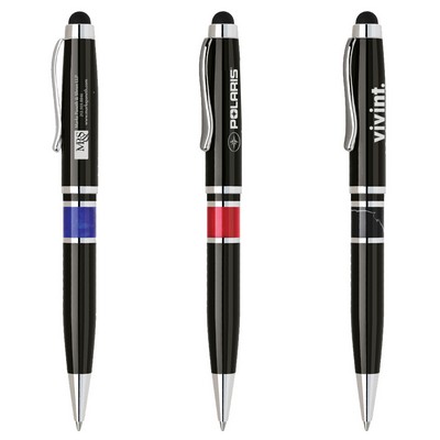 Metal Twist Action Ballpoint Stylus Pen