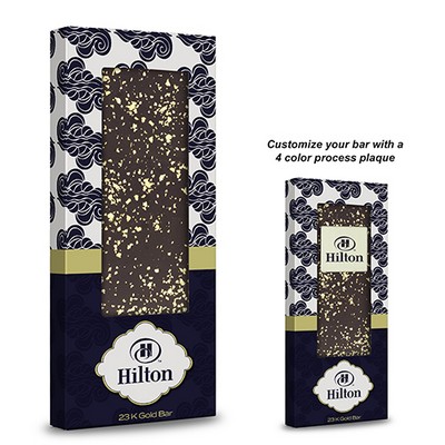 Belgian Chocolate Bar w/ 23K Gold Flakes (3.5 Oz.)