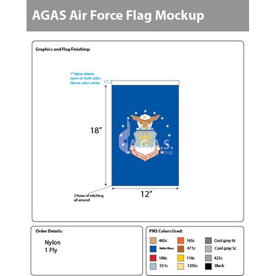 Air Force Garden Flags 18x12 inch