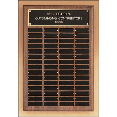 Walnut Perpetual 24 Plate Plaque (12" x 15")