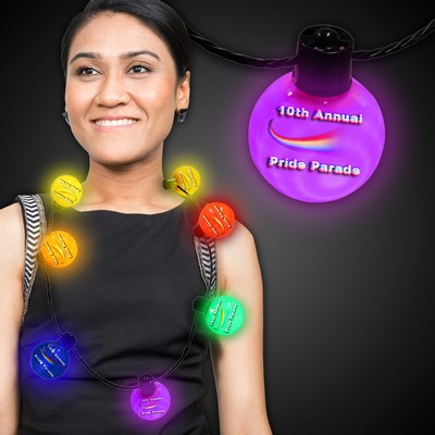 Rainbow LED Ball Necklace