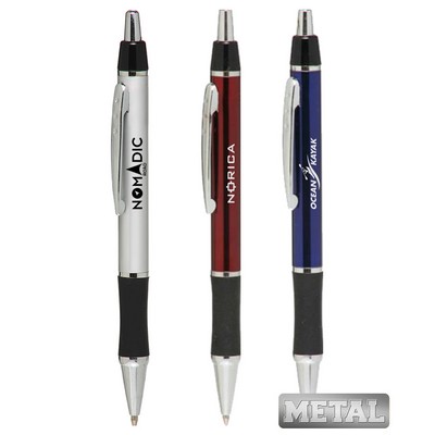 Union Printed - Festoon - Metal Click Pen with Black Rubber Grip