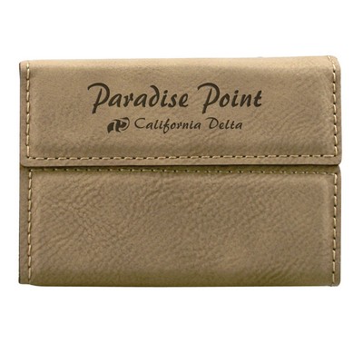 Leatherette Hard Business Card Holder