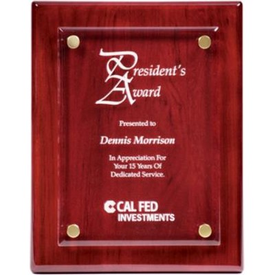 Floating Acrylic Plaque - 8" x 10" - Red Piano Finish