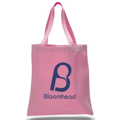 Promo Canvas Tote--Azalea Pink--1-Color Imprint