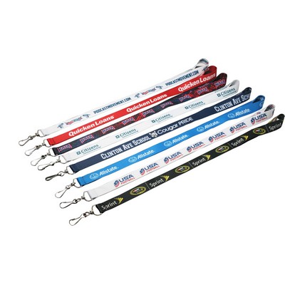 Custom dye Sublimation satin Lanyard 3/4"